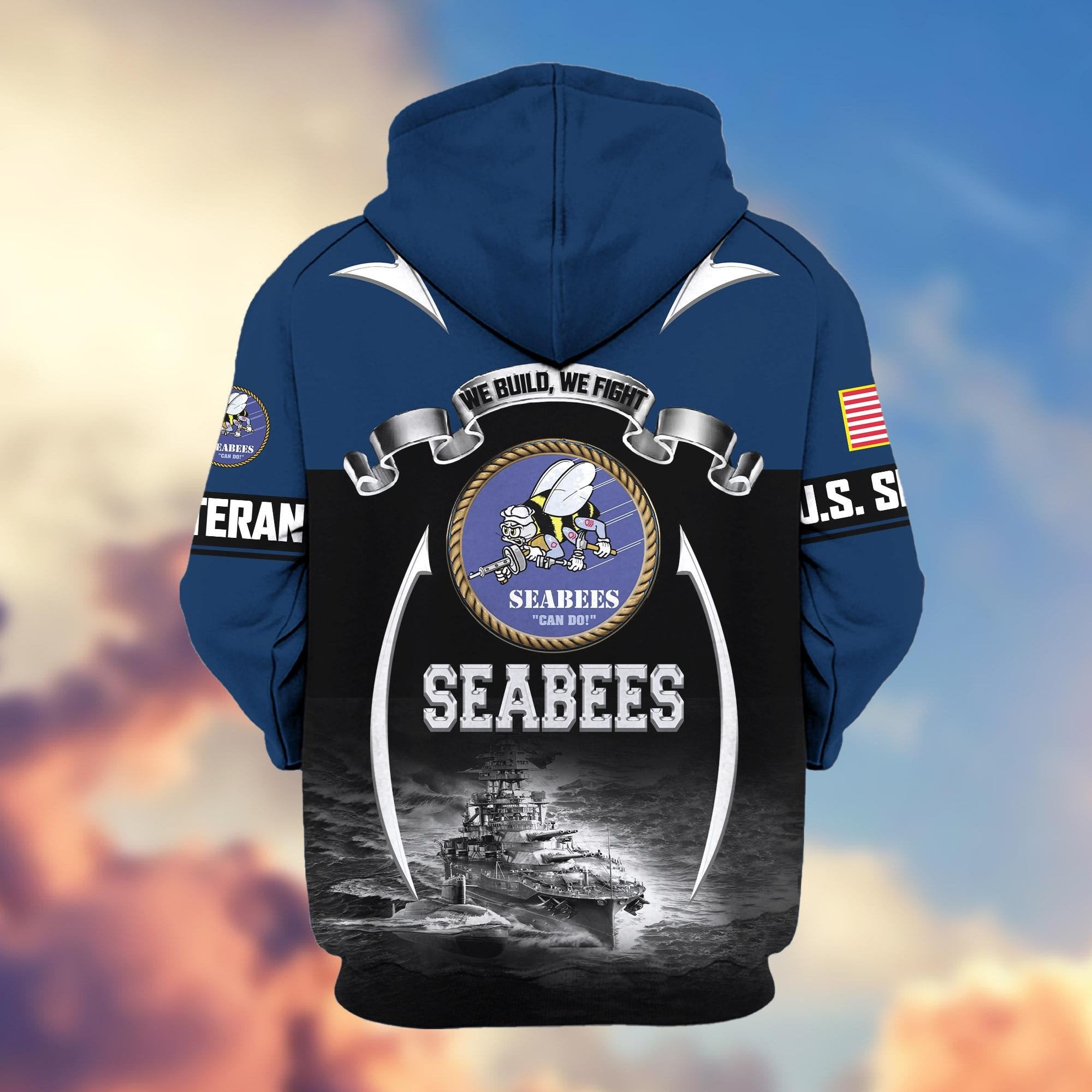 Premium US Veterans Zip Hoodie ATTN150821, Gifts For US Veterans, Gifts On Father's Day, Veterans Day.