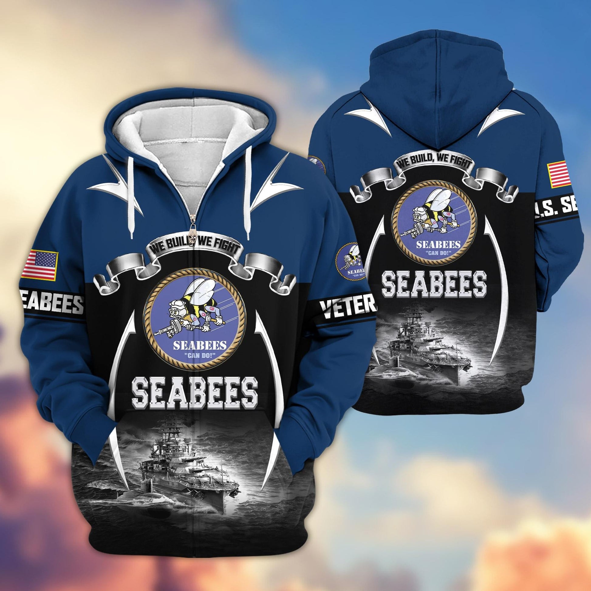 Premium US Veterans Zip Hoodie ATTN150821, Gifts For US Veterans, Gifts On Father's Day, Veterans Day.