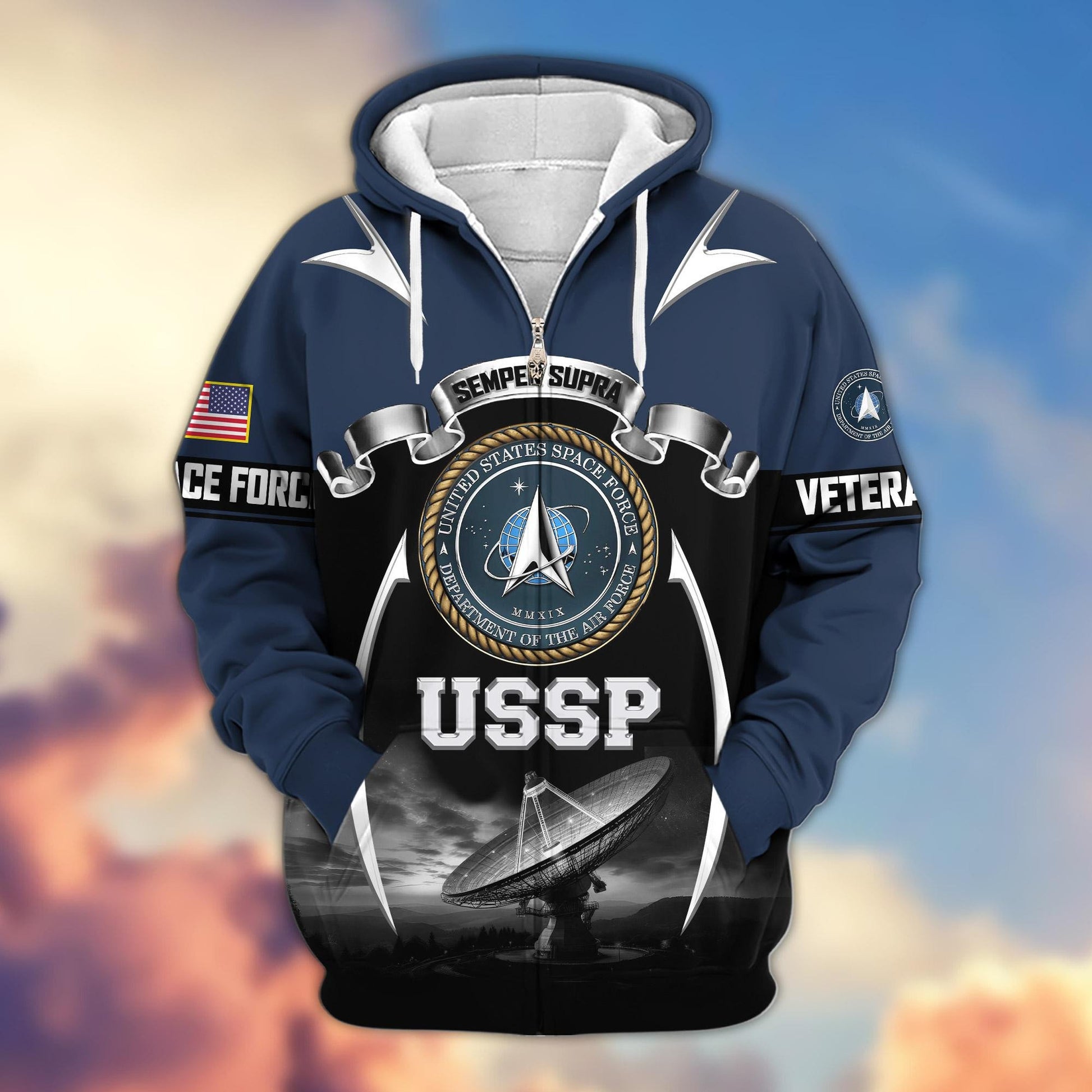 Premium US Veterans Zip Hoodie ATTN150821, Gifts For US Veterans, Gifts On Father's Day, Veterans Day.