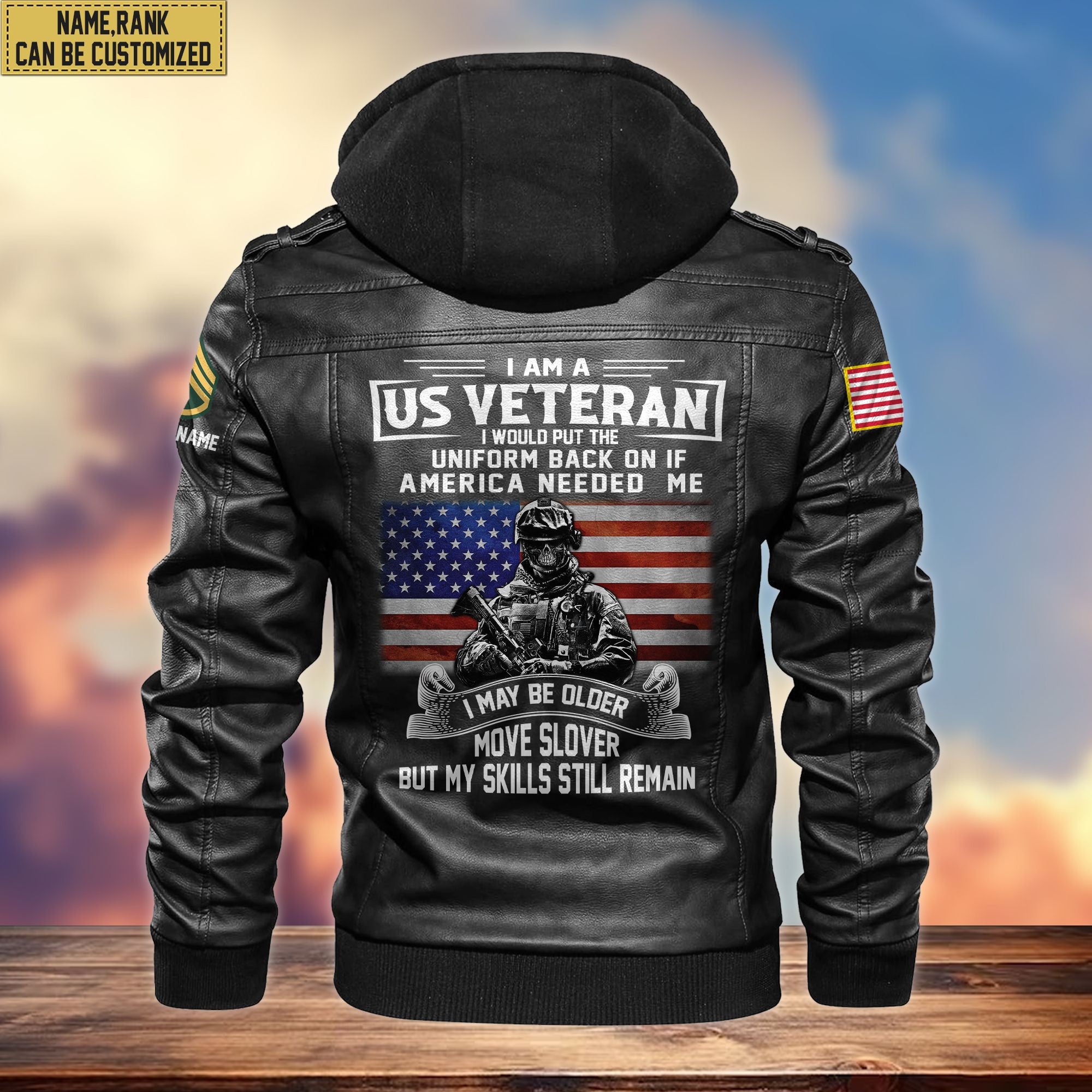 Premium Custom Vietnam Veteran Leather Jacket VPVC701506, Gifts For Vietnam Veteran, Gifts On Father's Day, Armed Forces Day, Veterans Day.