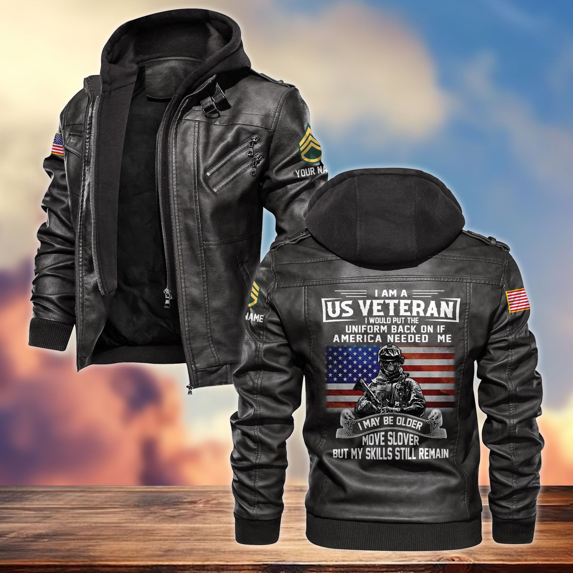 Premium Custom Vietnam Veteran Leather Jacket VPVC701506, Gifts For Vietnam Veteran, Gifts On Father's Day, Armed Forces Day, Veterans Day.