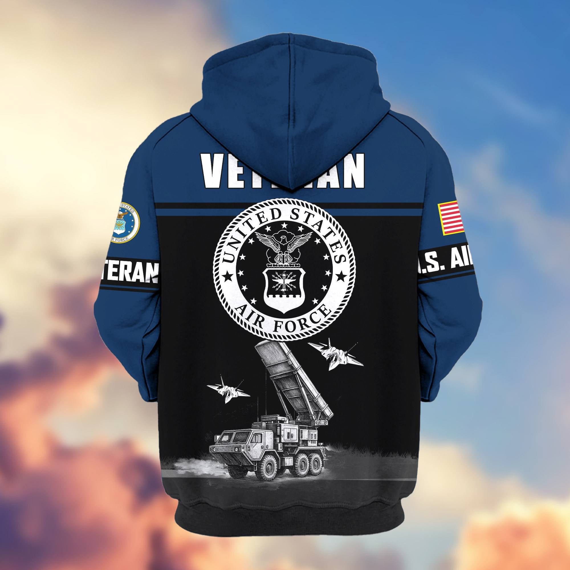 Premium US Veterans Zip Hoodie ATTN260821, Gifts For US Veterans, Gifts On Father's Day, Veterans Day.