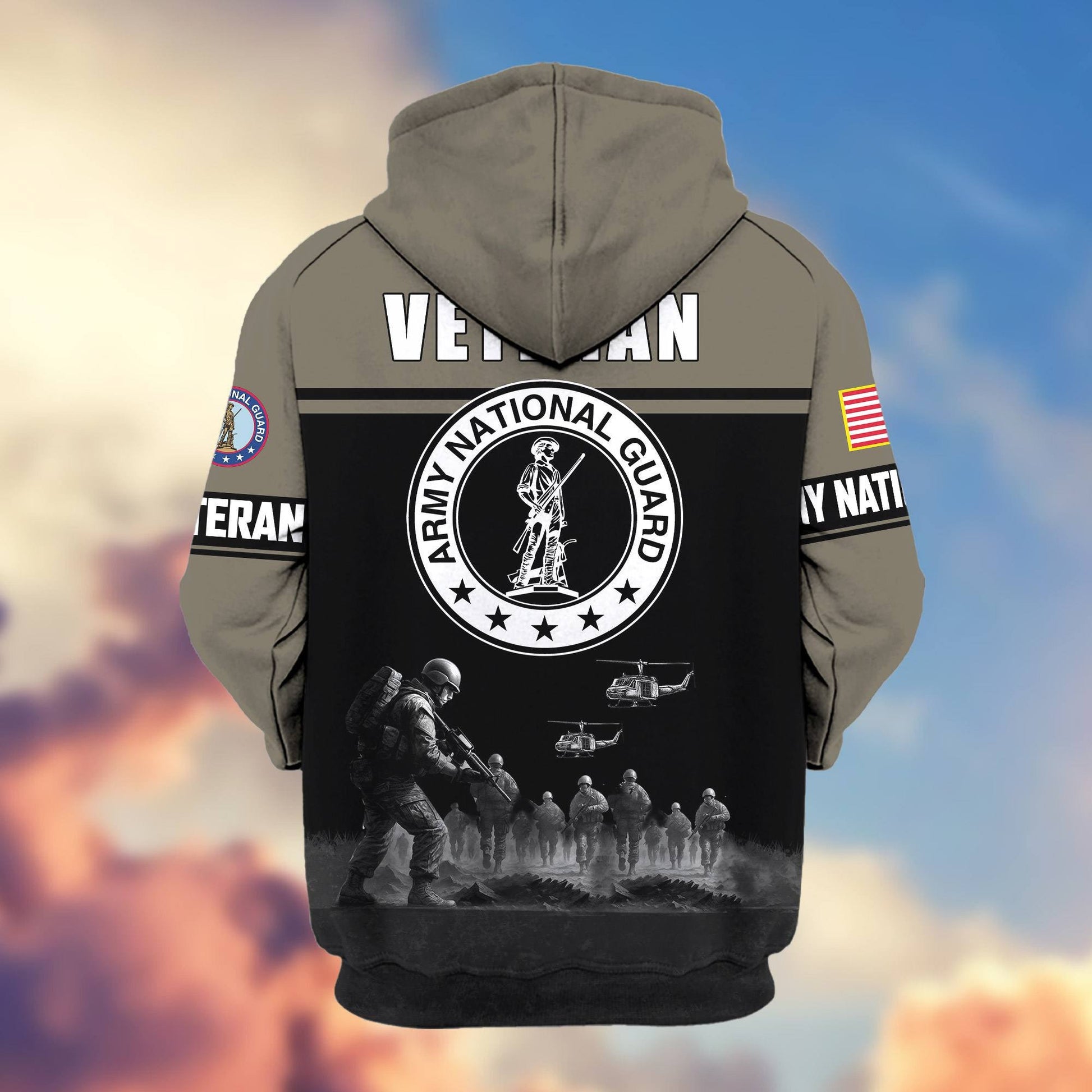 Premium US Veterans Zip Hoodie ATTN260821, Gifts For US Veterans, Gifts On Father's Day, Veterans Day.