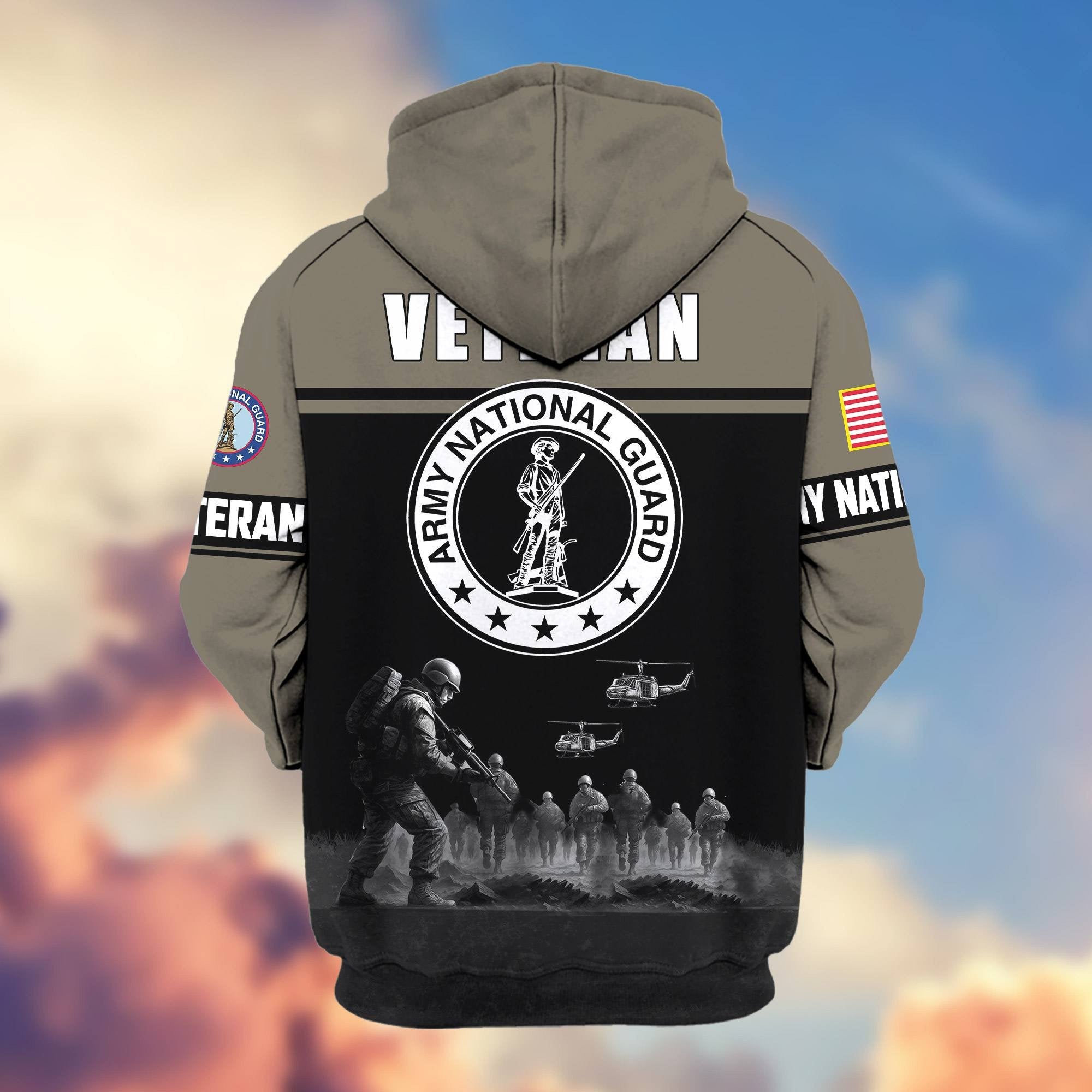 Premium US Veterans Zip Hoodie ATTN260821, Gifts For US Veterans, Gifts On Father's Day, Veterans Day.
