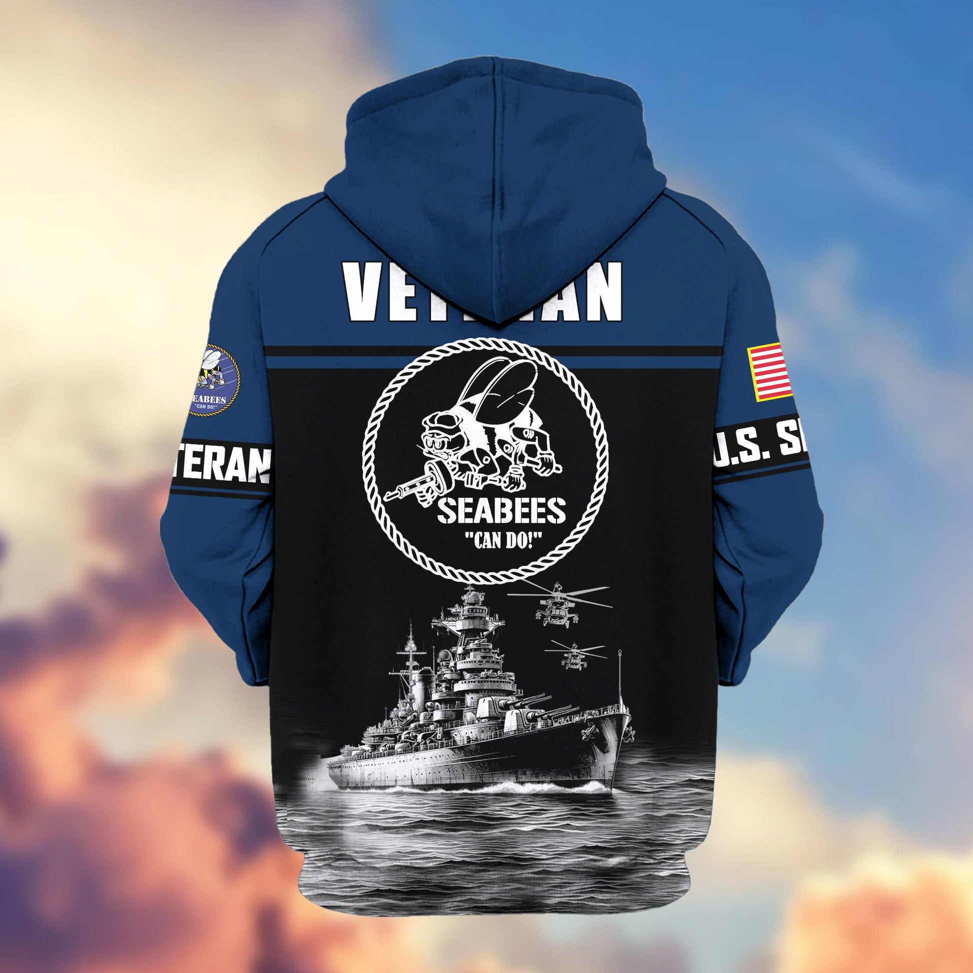 Premium US Veterans Zip Hoodie ATTN260821, Gifts For US Veterans, Gifts On Father's Day, Veterans Day.