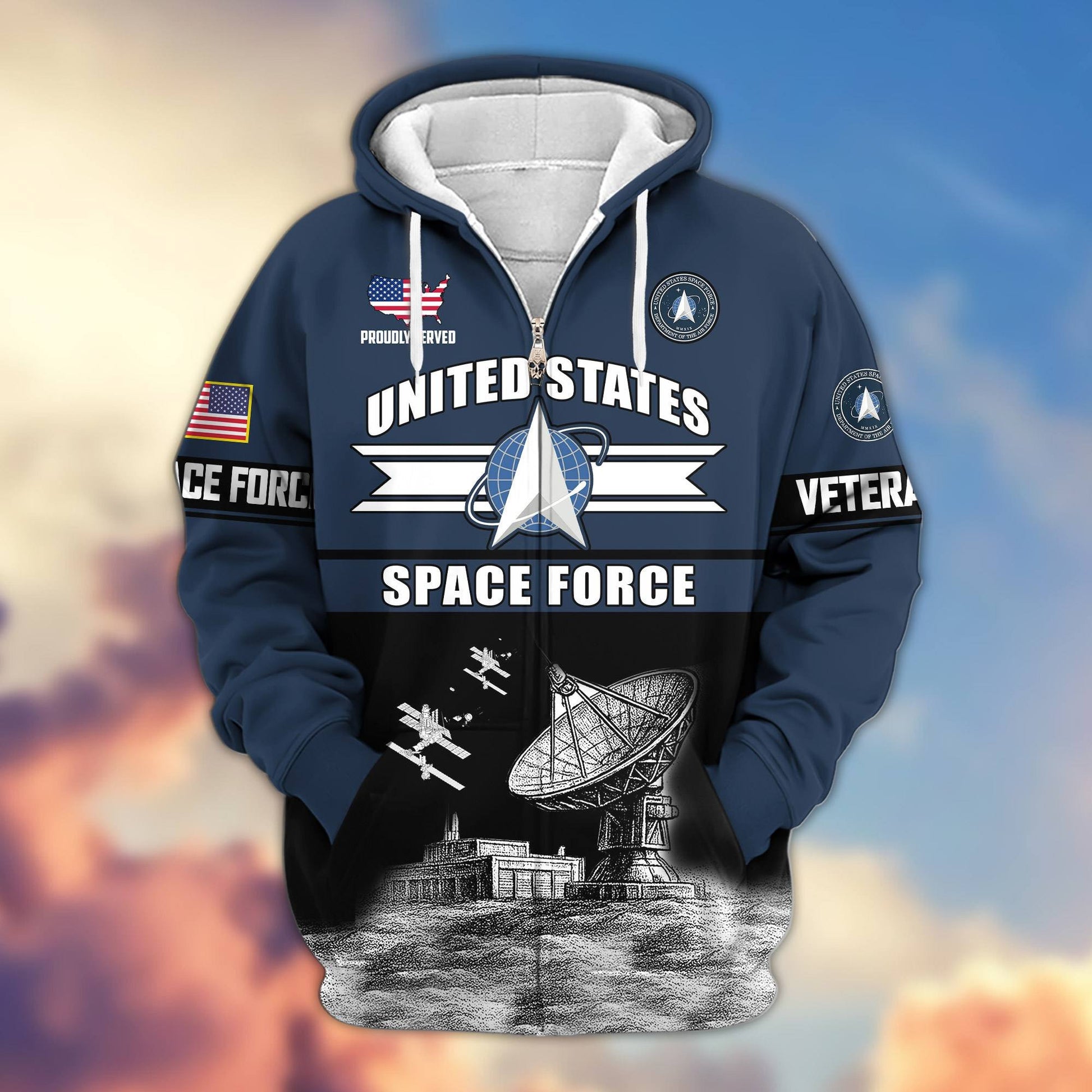 Premium US Veterans Zip Hoodie ATTN260821, Gifts For US Veterans, Gifts On Father's Day, Veterans Day.