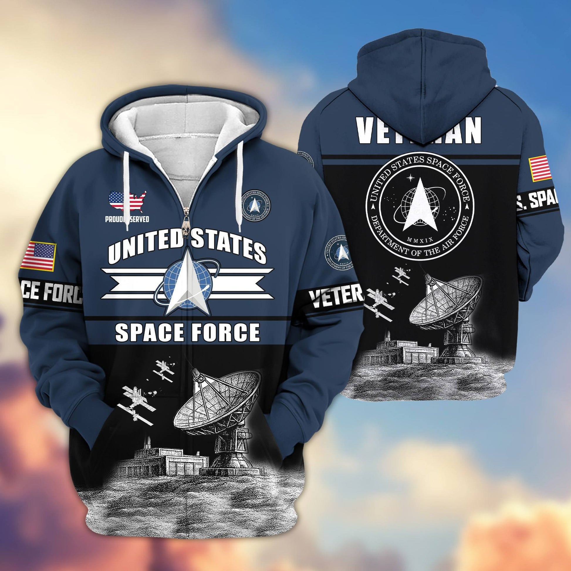 Premium US Veterans Zip Hoodie ATTN260821, Gifts For US Veterans, Gifts On Father's Day, Veterans Day.