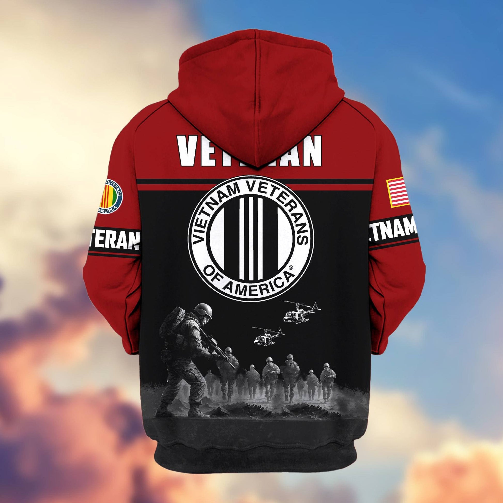 Premium US Veterans Zip Hoodie ATTN260821, Gifts For US Veterans, Gifts On Father's Day, Veterans Day.