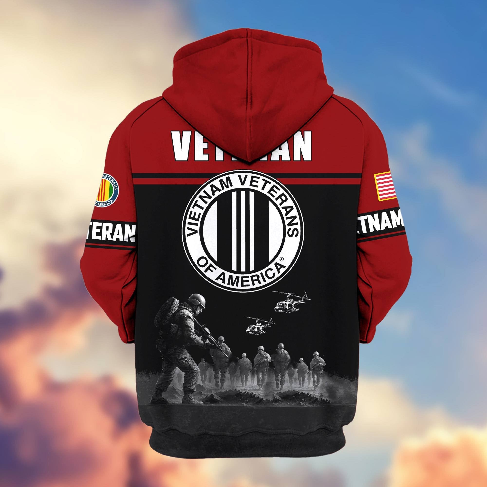 Premium US Veterans Zip Hoodie ATTN260821, Gifts For US Veterans, Gifts On Father's Day, Veterans Day.