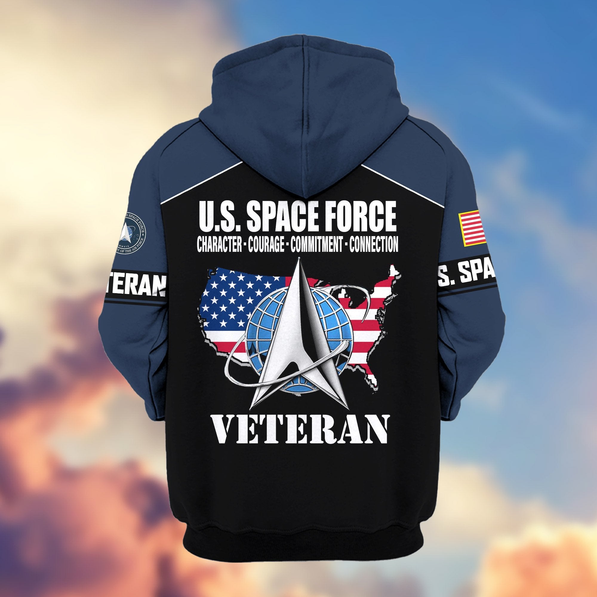 Premium US Veterans Zip Hoodie ATTN080921, Gifts For US Veterans, Gifts On Father's Day, Veterans Day.