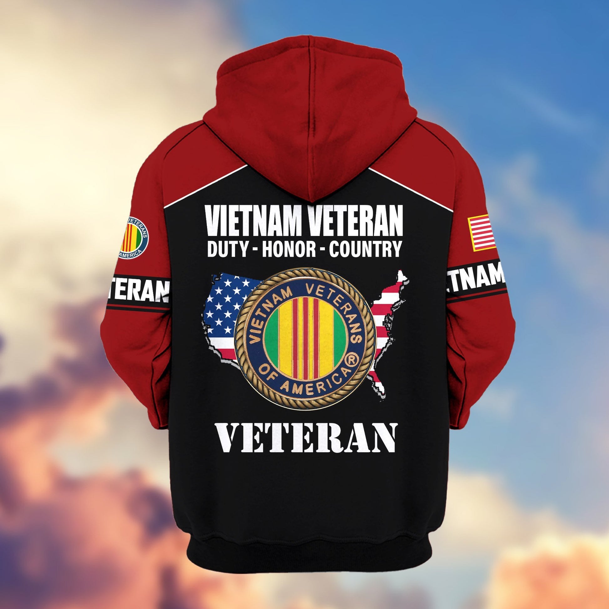 Premium US Veterans Zip Hoodie ATTN080921, Gifts For US Veterans, Gifts On Father's Day, Veterans Day.