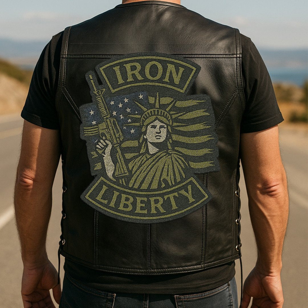 Premium US Veterans Custom Leather Motor Vest VPVC702109, Gifts For US Veteran, Gifts On Father's Day, Veterans Day.