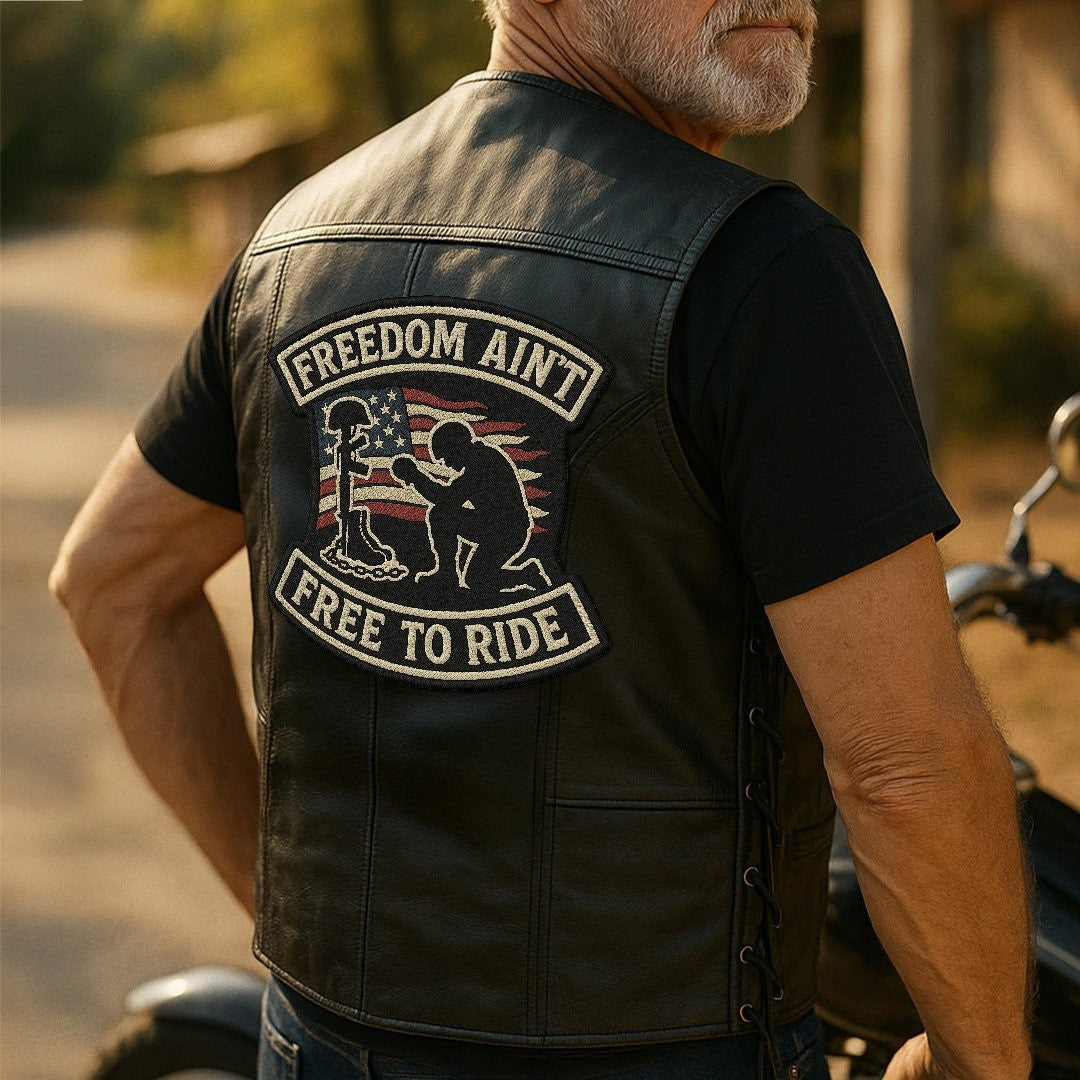 Premium US Veterans Custom Leather Motor Vest VPVC702116, Gifts For US Veteran, Gifts On Father's Day, Veterans Day.