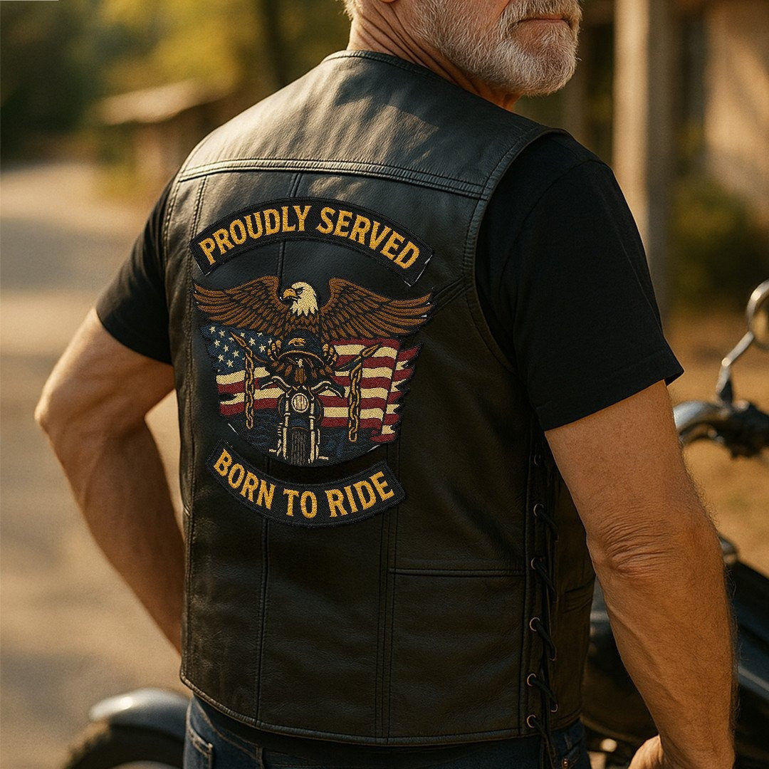 Premium US Veterans Custom Leather Motor Vest VPVC702117, Gifts For US Veteran, Gifts On Father's Day, Veterans Day.