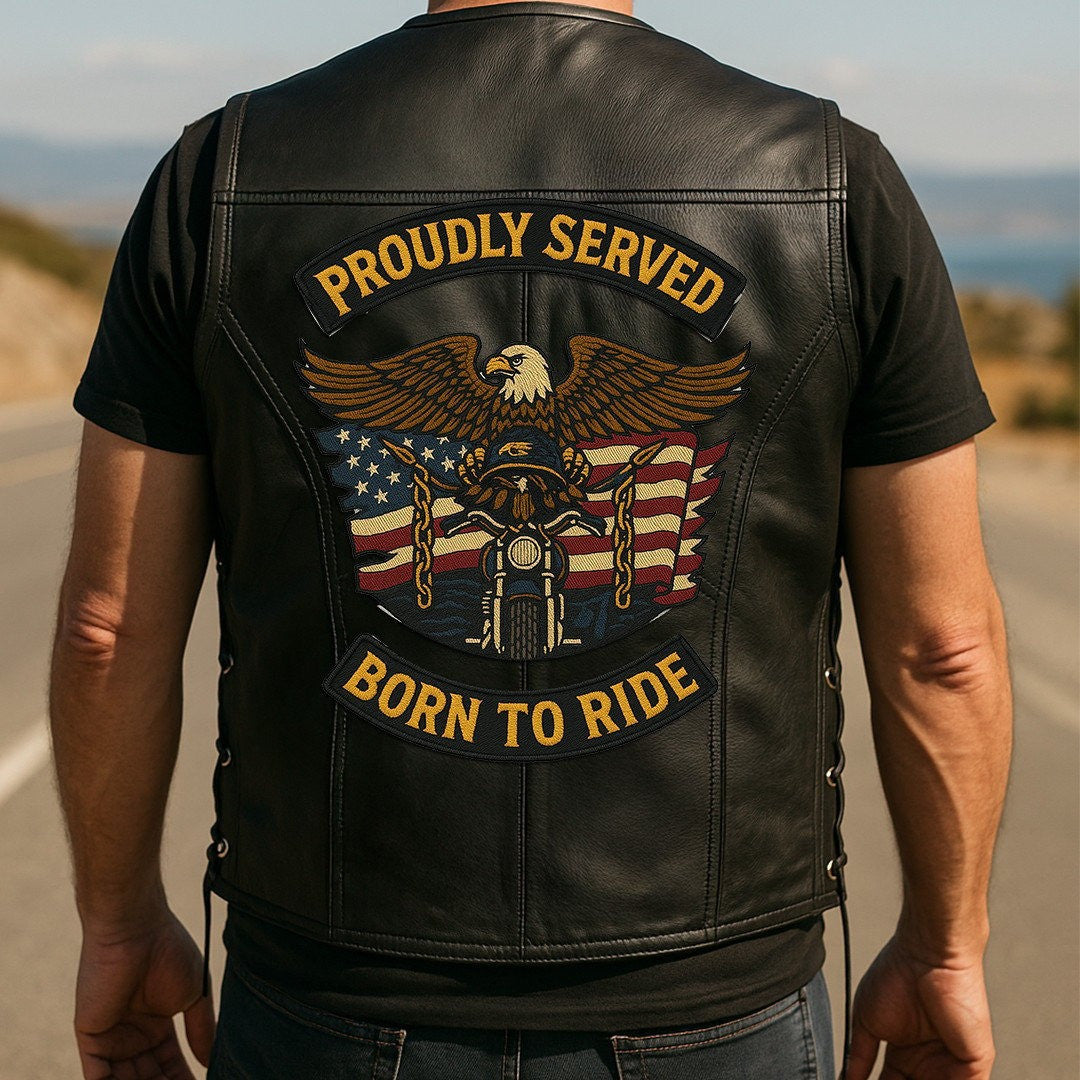Premium US Veterans Custom Leather Motor Vest VPVC702117, Gifts For US Veteran, Gifts On Father's Day, Veterans Day.