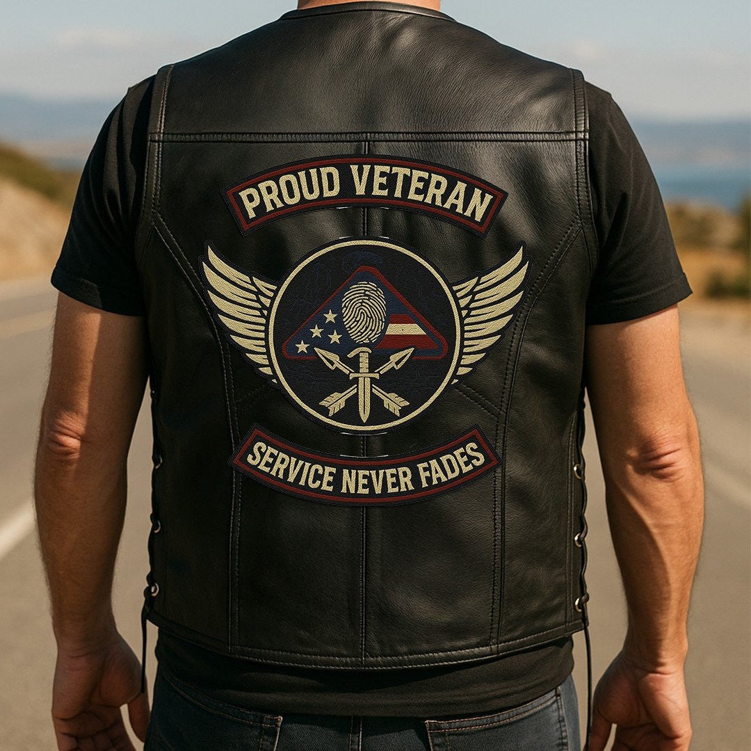 Premium US Veterans Custom Leather Motor Vest VPVC702119, Gifts For US Veteran, Gifts On Father's Day, Veterans Day.