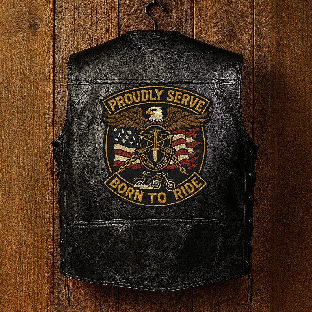 Premium US Veterans Custom Leather Motor Vest VPVC702123, Gifts For US Veteran, Gifts On Father's Day, Veterans Day.