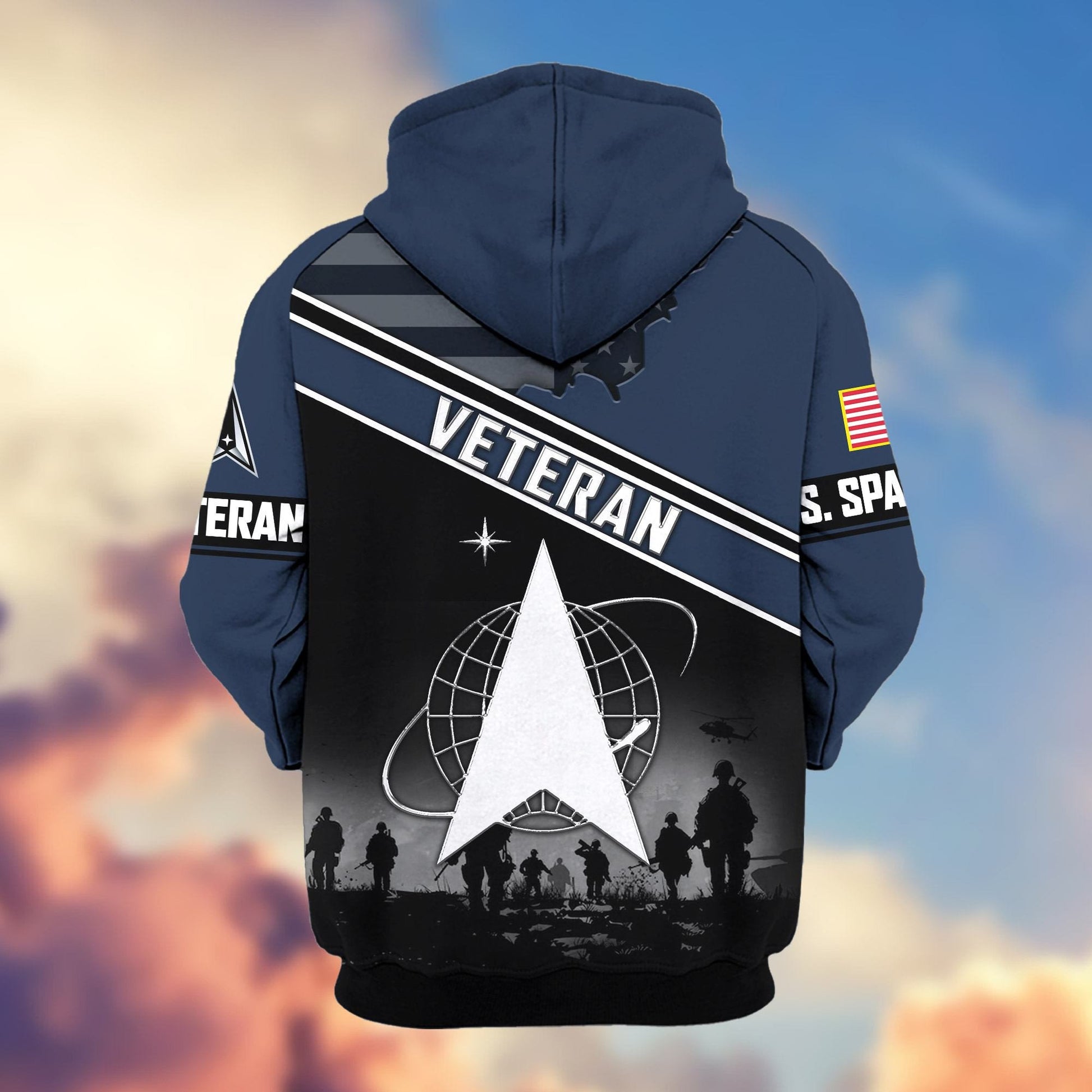 Premium US Veterans Zip Hoodie ATTN040921, Gifts For US Veterans, Gifts On Father's Day, Veterans Day.
