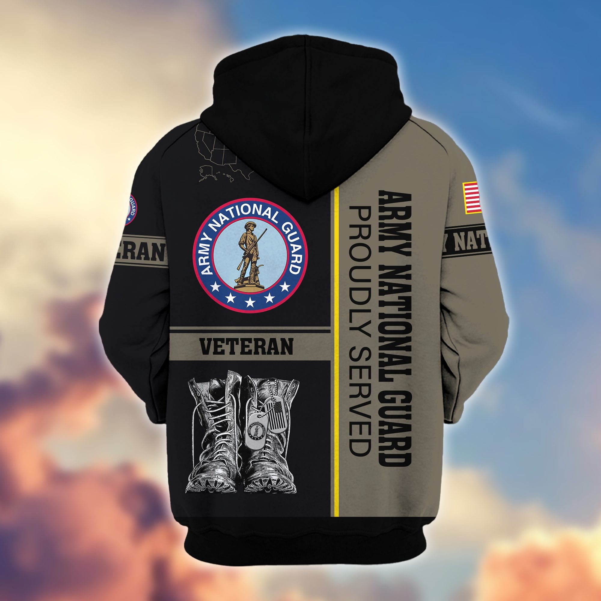 Premium US Veterans Zip Hoodie BPHN100911, Gifts For US Veterans, Gifts On Father's Day, Veterans Day.