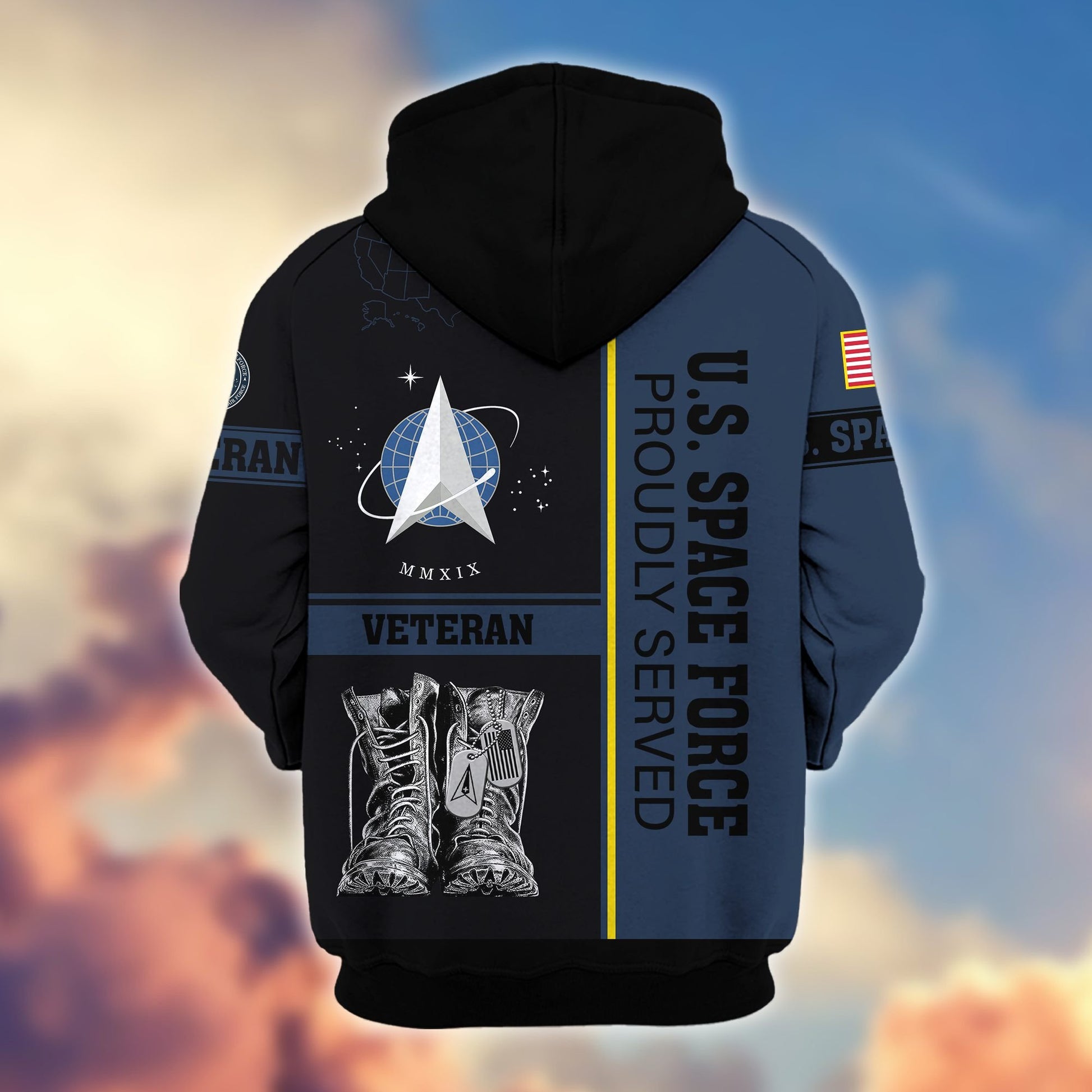 Premium US Veterans Zip Hoodie BPHN100911, Gifts For US Veterans, Gifts On Father's Day, Veterans Day.