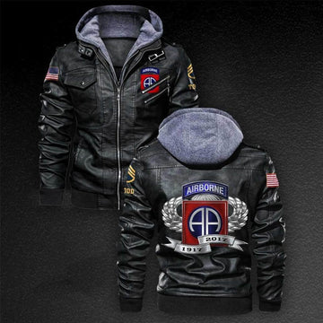 Premium Custom Unit US Army Veteran Leather Jacket VPVC702159, Gifts For Army Veteran, Gifts On Father's Day, Veterans Day.