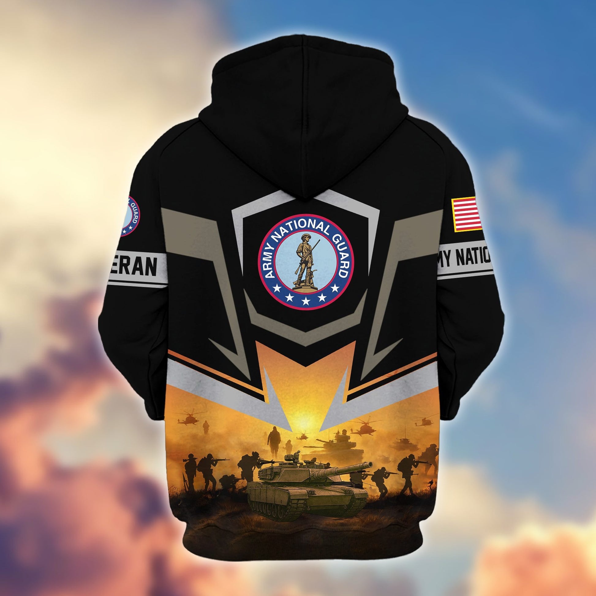 Premium US Veterans Zip Hoodie BPHN100912, Gifts For US Veterans, Gifts On Father's Day, Veterans Day.