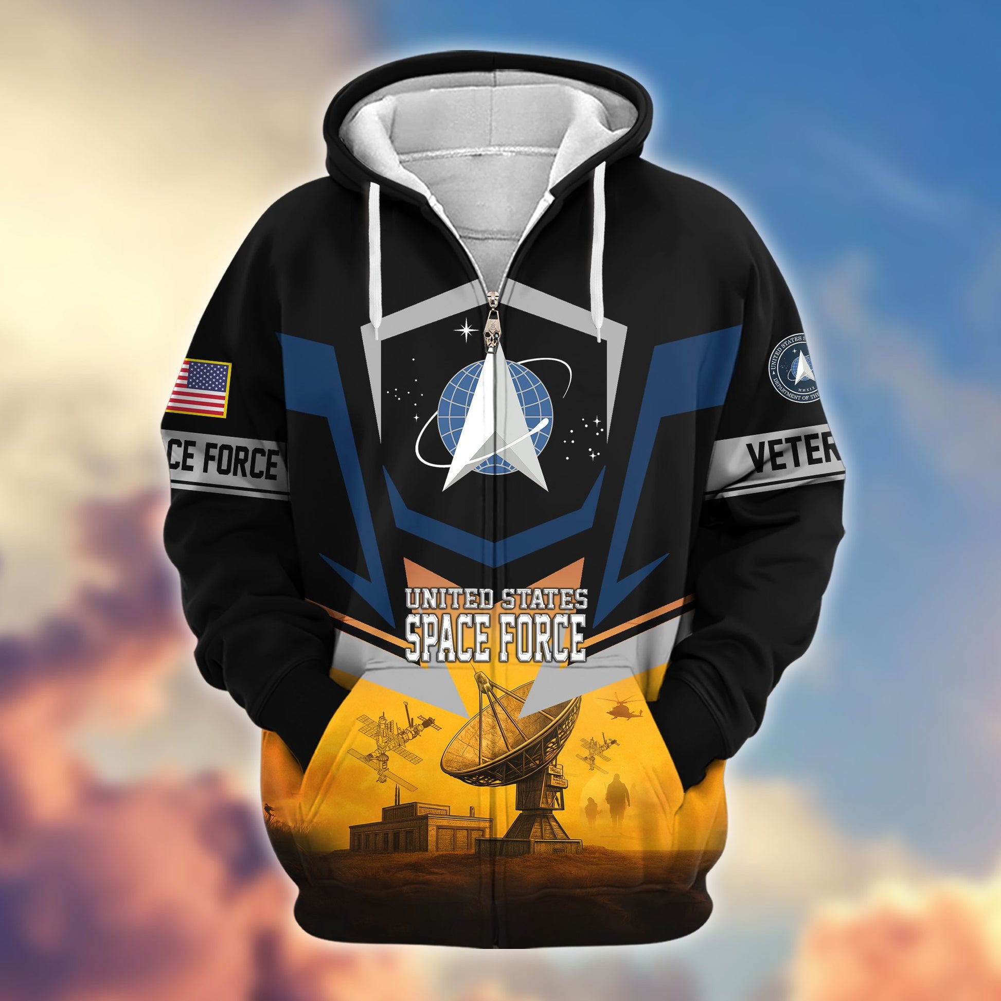 Premium US Veterans Zip Hoodie BPHN100912, Gifts For US Veterans, Gifts On Father's Day, Veterans Day.