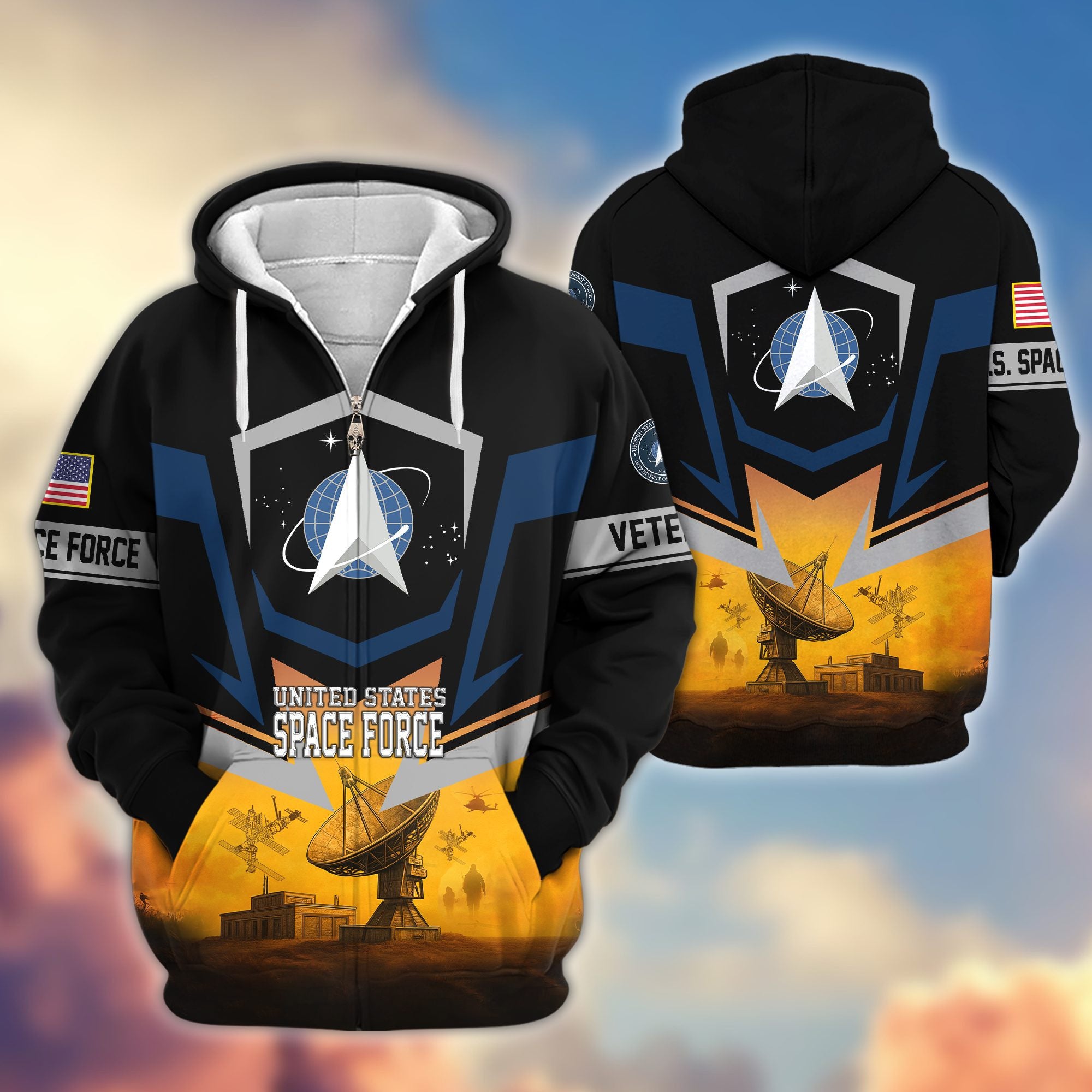 Premium US Veterans Zip Hoodie BPHN100912, Gifts For US Veterans, Gifts On Father's Day, Veterans Day.