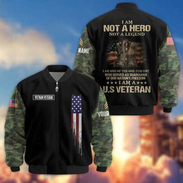 Premium Custom Vietnam Veteran Bomber Jacket VPVC804206, Gifts For Vietnam Veteran, Gifts On Father's Day, Veterans Day.