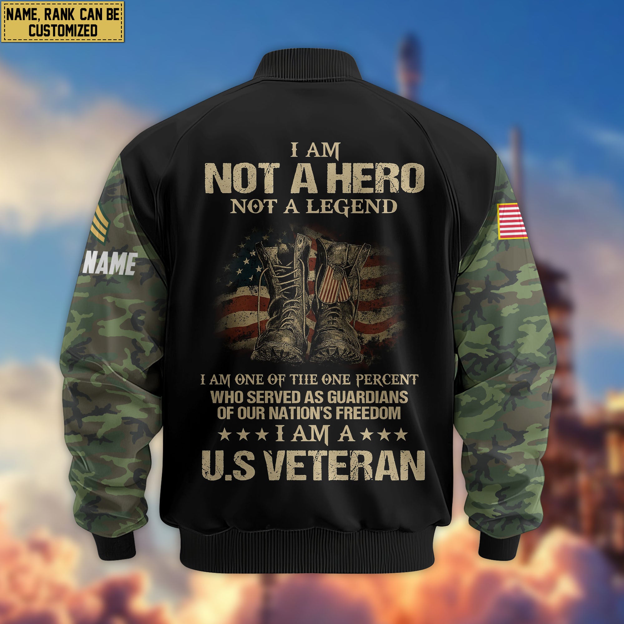 Premium Custom Vietnam Veteran Bomber Jacket VPVC804206, Gifts For Vietnam Veteran, Gifts On Father's Day, Veterans Day.