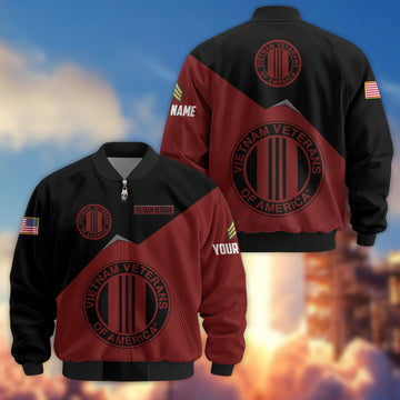 Premium Custom Vietnam Veteran Bomber Jacket VPVC804306, Gifts For Vietnam Veteran, Gifts On Father's Day, Veterans Day.