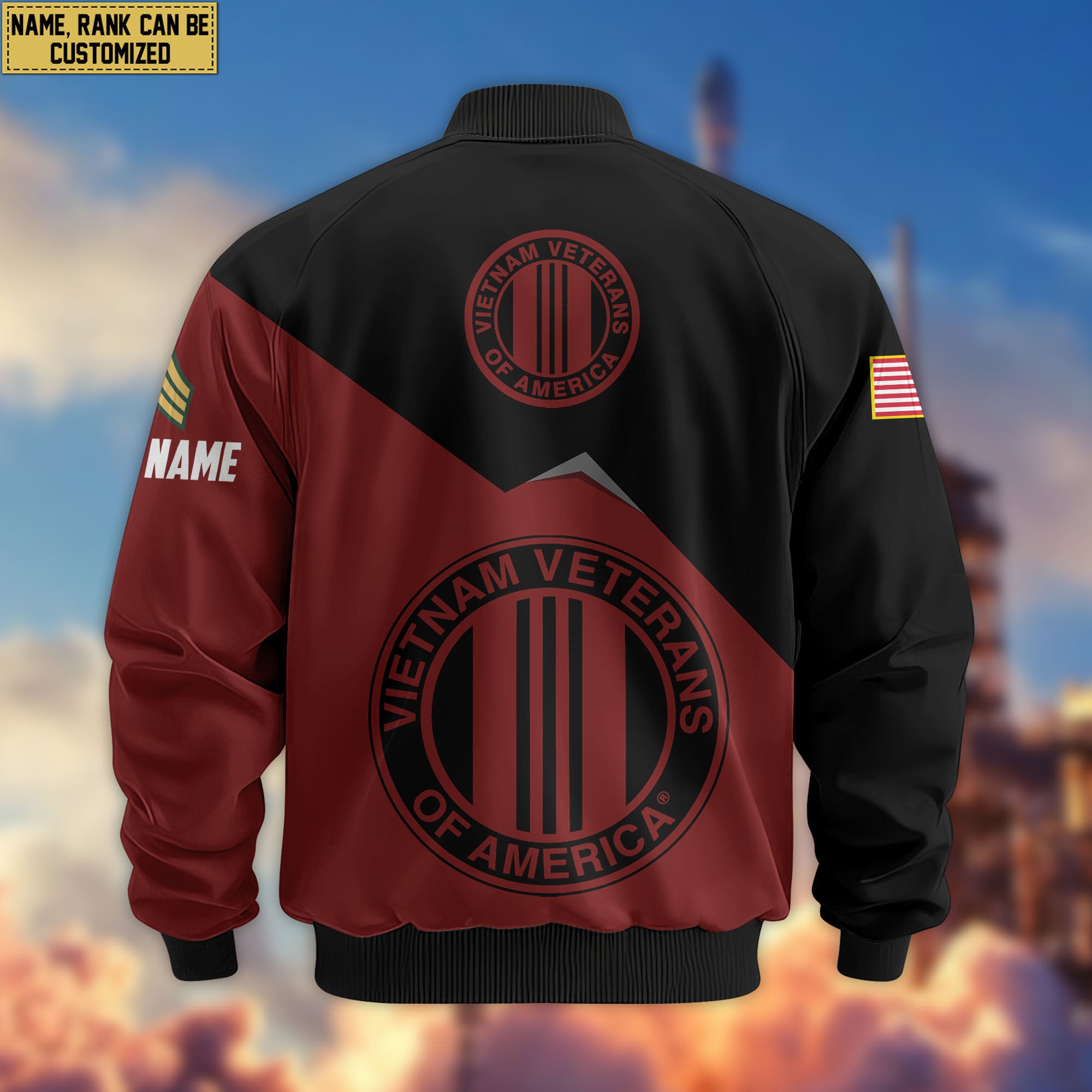 Premium Custom Vietnam Veteran Bomber Jacket VPVC804306, Gifts For Vietnam Veteran, Gifts On Father's Day, Veterans Day.