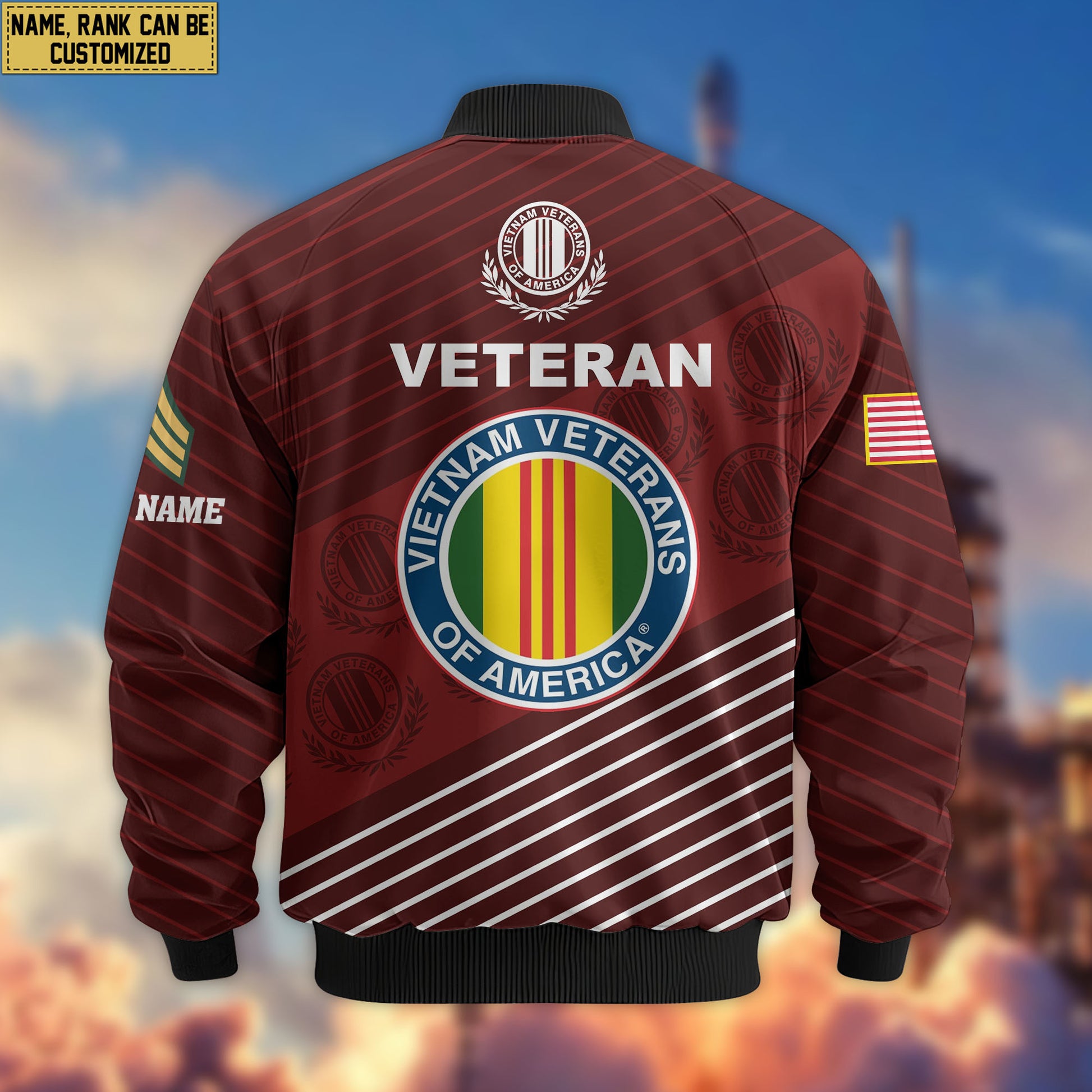 Premium Custom Vietnam Veteran Bomber Jacket VPVC804606, Gifts For Vietnam Veteran, Gifts On Father's Day, Veterans Day.