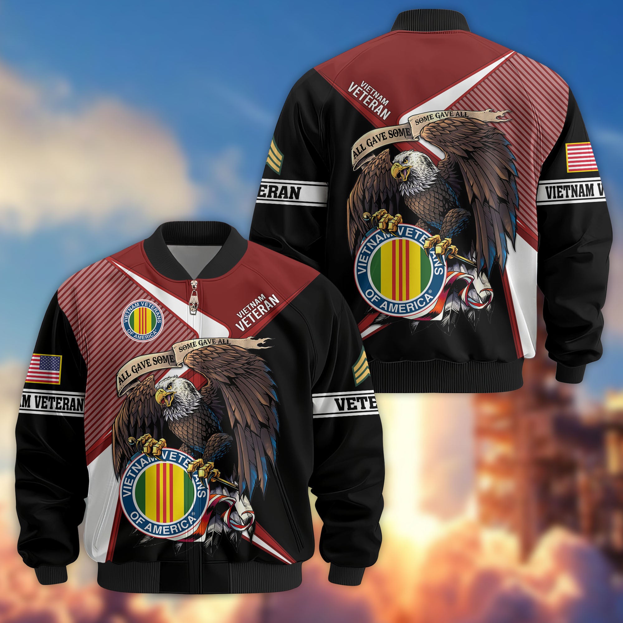 Premium Custom Vietnam Veteran Bomber Jacket VPVC804706, Gifts For Vietnam Veteran, Gifts On Father's Day, Veterans Day.