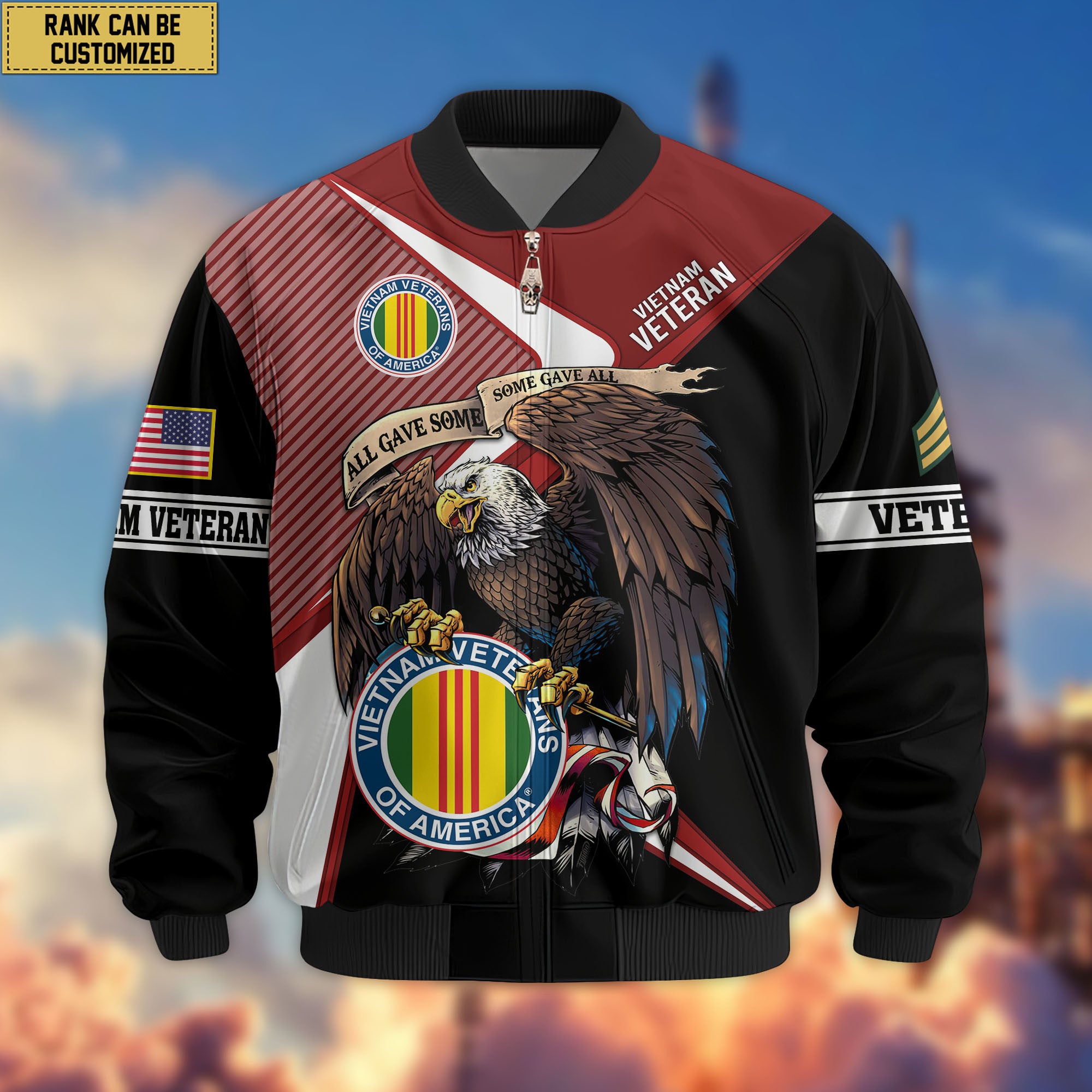 Premium Custom Vietnam Veteran Bomber Jacket VPVC804706, Gifts For Vietnam Veteran, Gifts On Father's Day, Veterans Day.