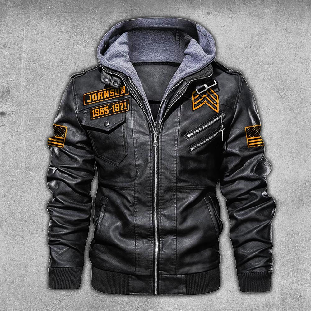 Premium Custom US Army Leather Jacket VPVC702211, Gifts For Army Veteran, Gifts On Father's Day, Veterans Day.