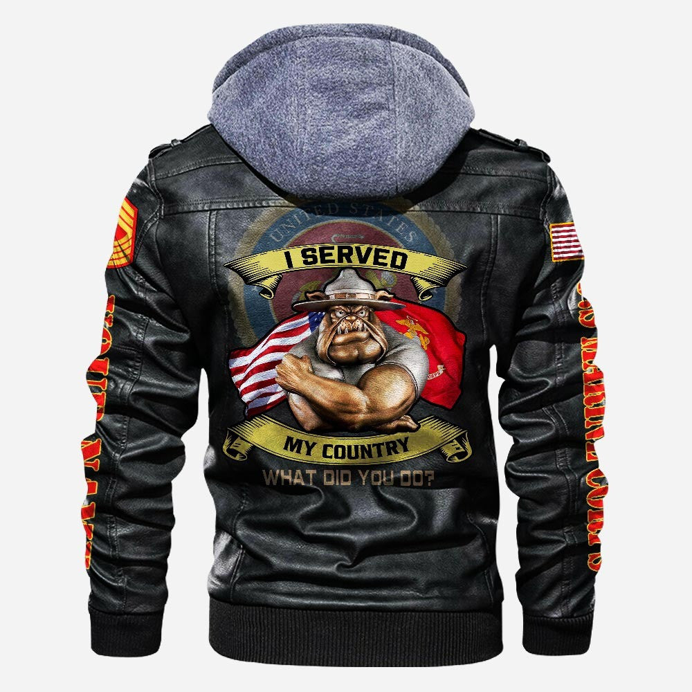 Premium Custom USMC Leather Jacket VPVC702239, Gifts For Marine Veteran, Gifts On Father's Day, Veterans Day.