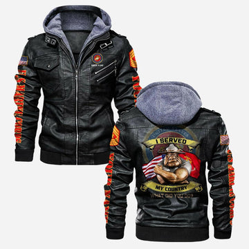 Premium Custom USMC Leather Jacket VPVC702239, Gifts For Marine Veteran, Gifts On Father's Day, Veterans Day.