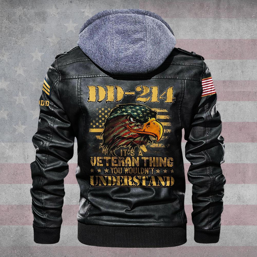 Premium Custom US Army Leather Jacket VPVC702251, Gifts For Army Veteran, Gifts On Father's Day, Veterans Day.