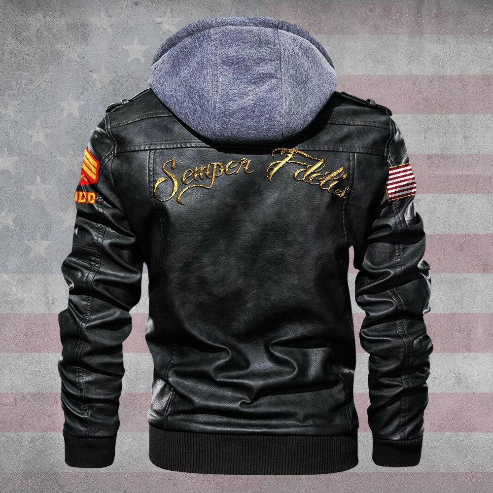 Premium Custom USMC Leather Jacket VPVC702259, Gifts For Marine Veteran, Gifts On Father's Day, Veterans Day.