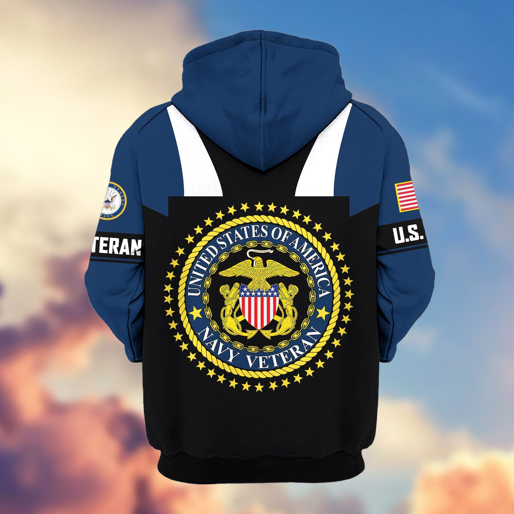 Premium US Veterans Zip Hoodie ATTN030921, Gifts For US Veterans, Gifts On Father's Day, Veterans Day.