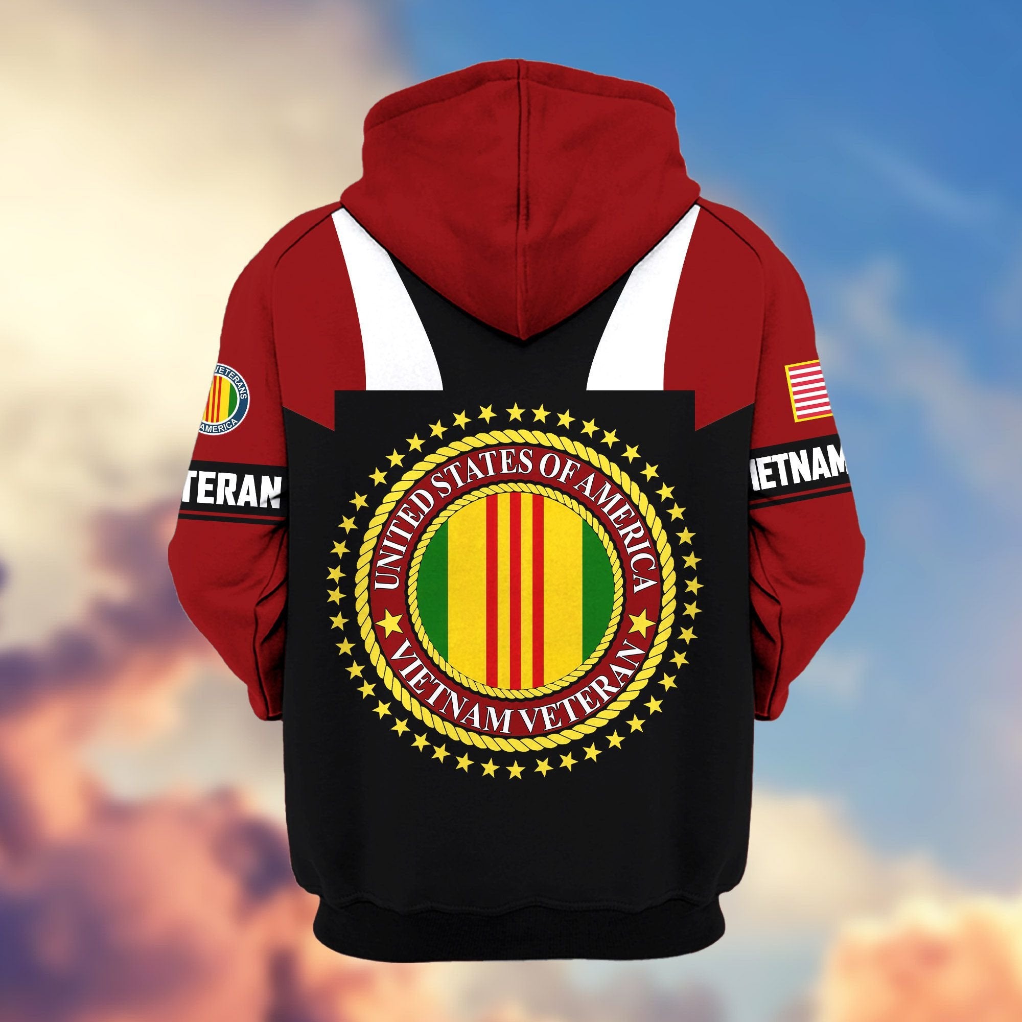 Premium US Veterans Zip Hoodie ATTN030921, Gifts For US Veterans, Gifts On Father's Day, Veterans Day.