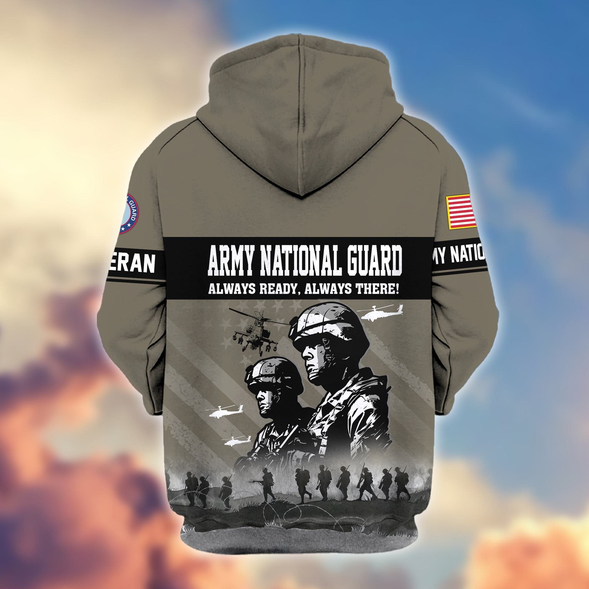 Premium US Veterans Zip Hoodie BPHN170911, Gifts For US Veterans, Gifts On Father's Day, Veterans Day.