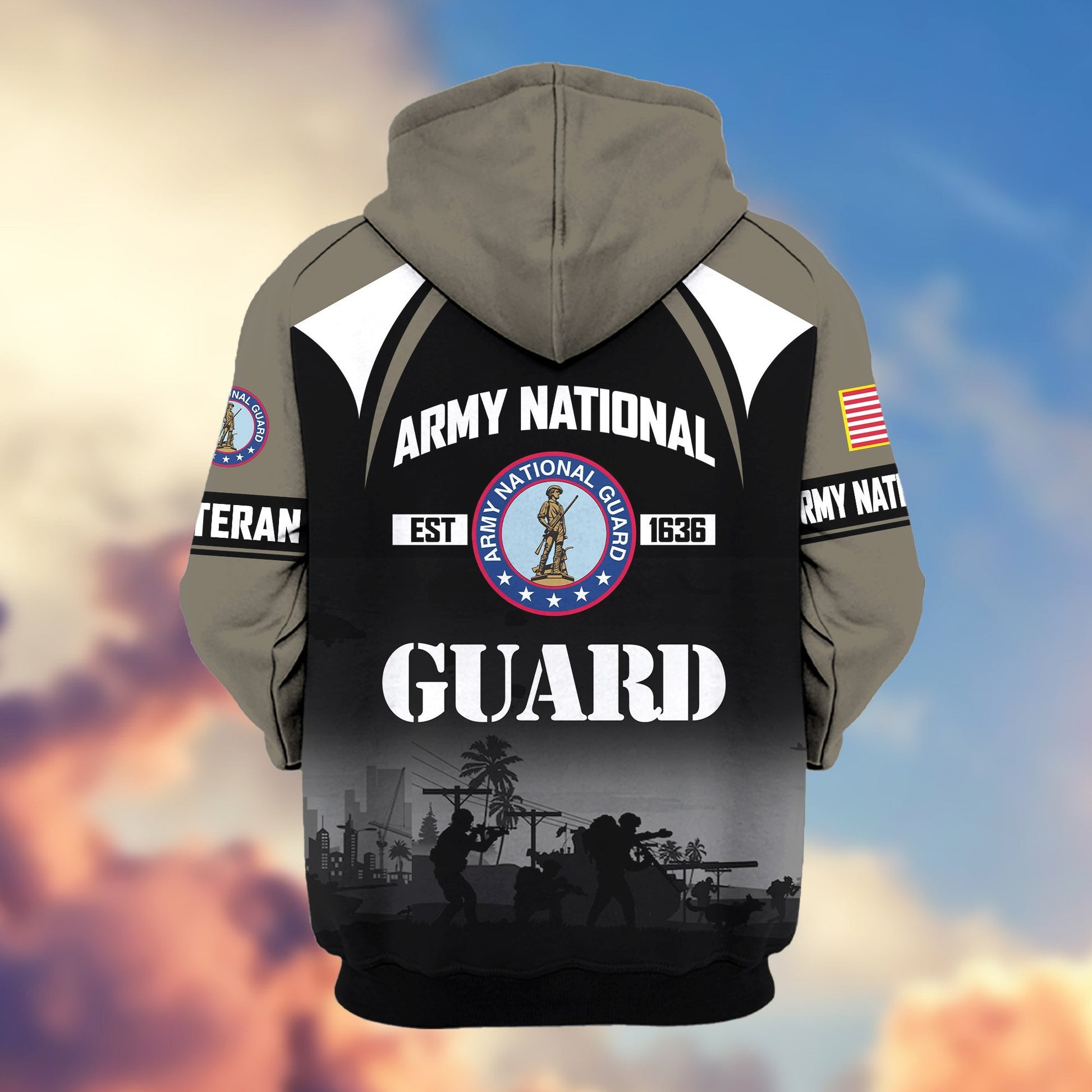 Premium US Veterans Zip Hoodie ATTN270822, Gifts For US Veterans, Gifts On Father's Day, Veterans Day.
