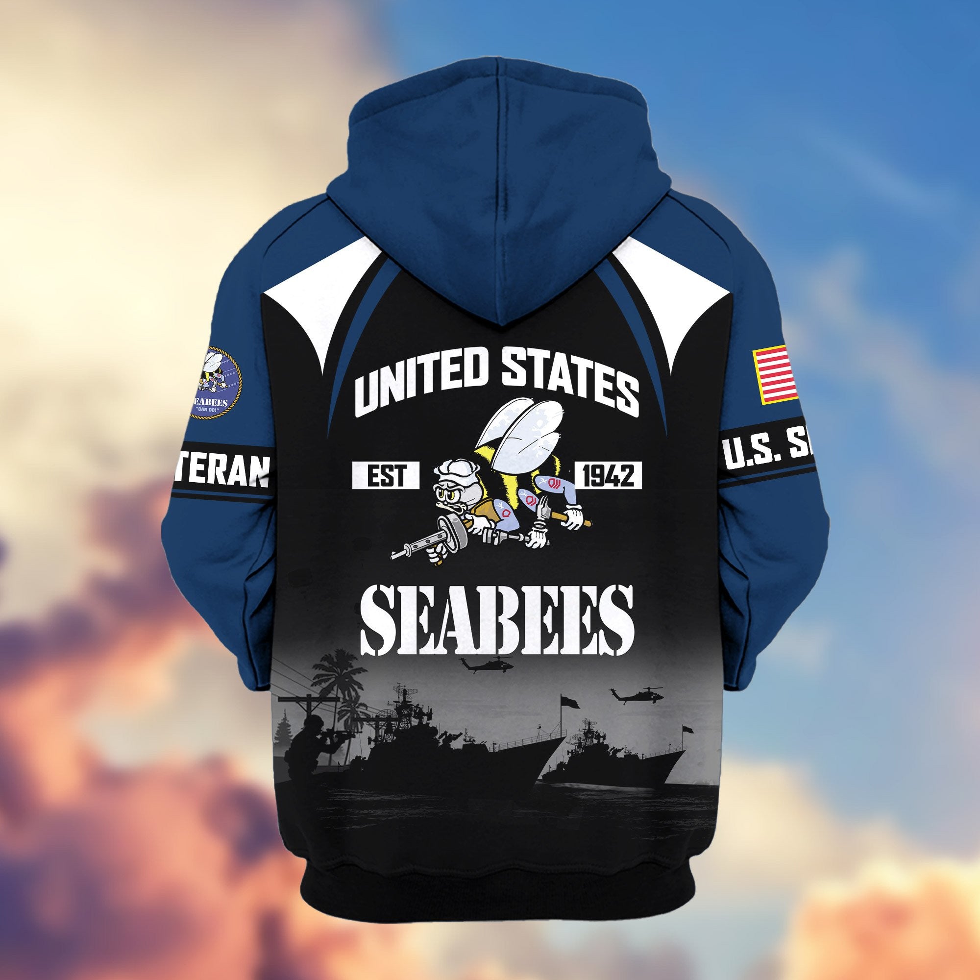 Premium US Veterans Zip Hoodie ATTN270822, Gifts For US Veterans, Gifts On Father's Day, Veterans Day.