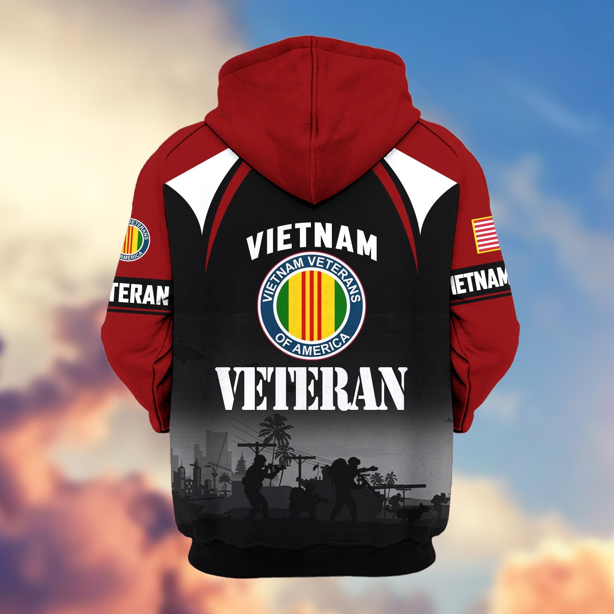 Premium US Veterans Zip Hoodie ATTN270822, Gifts For US Veterans, Gifts On Father's Day, Veterans Day.
