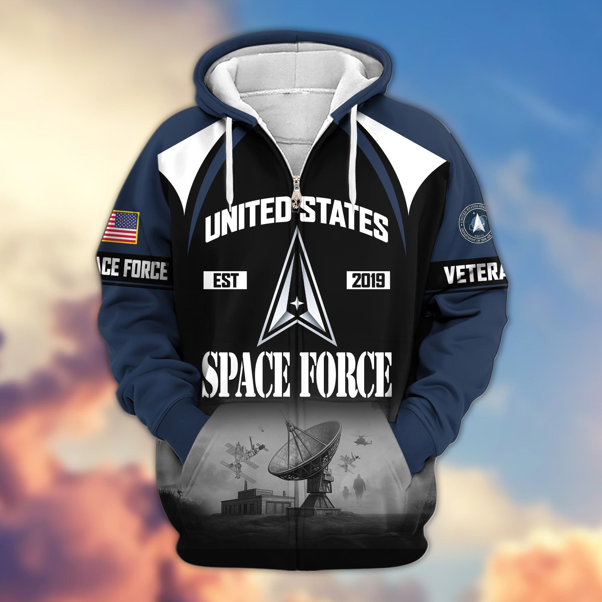 Premium US Veterans Zip Hoodie ATTN270822, Gifts For US Veterans, Gifts On Father's Day, Veterans Day.