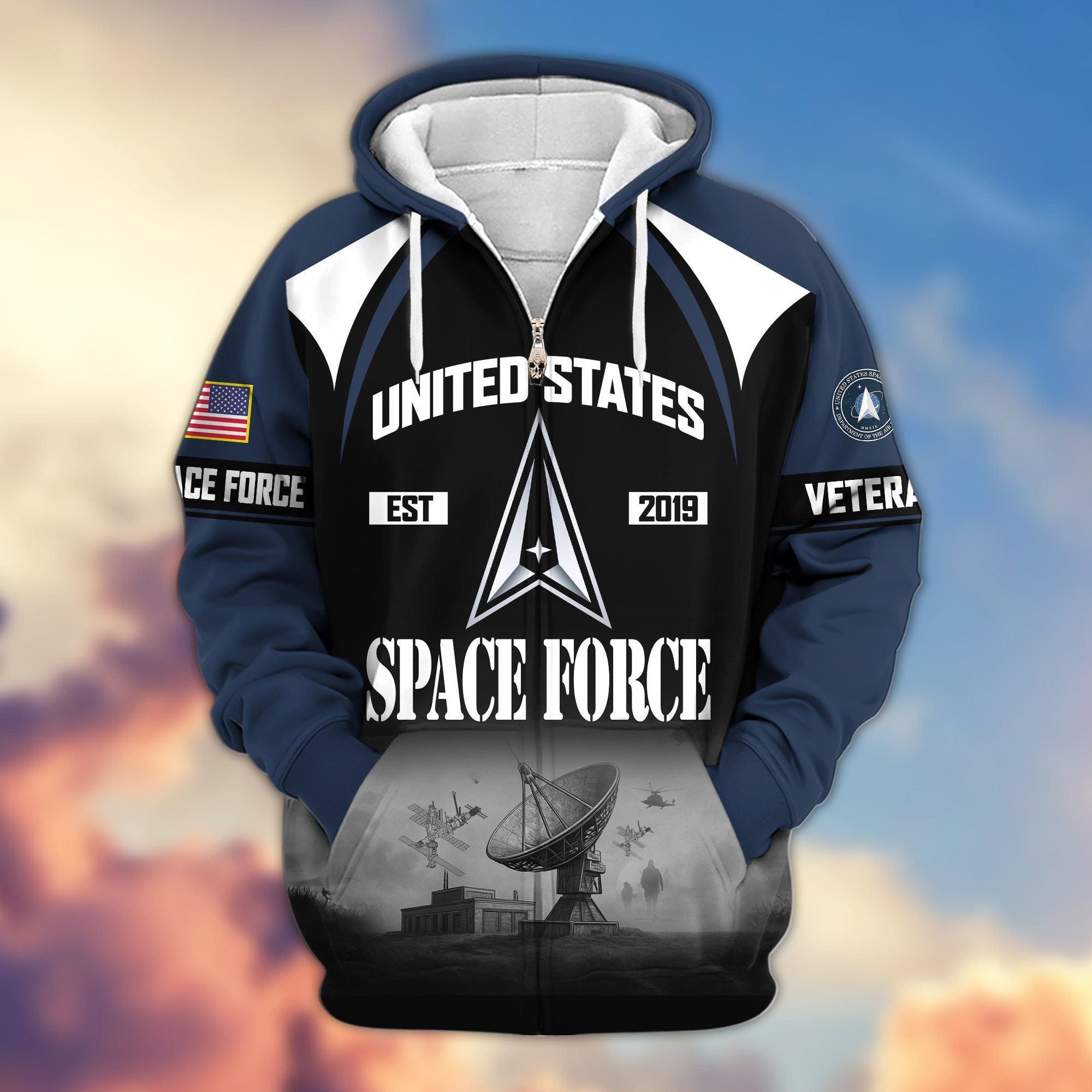 Premium US Veterans Zip Hoodie ATTN270822, Gifts For US Veterans, Gifts On Father's Day, Veterans Day.