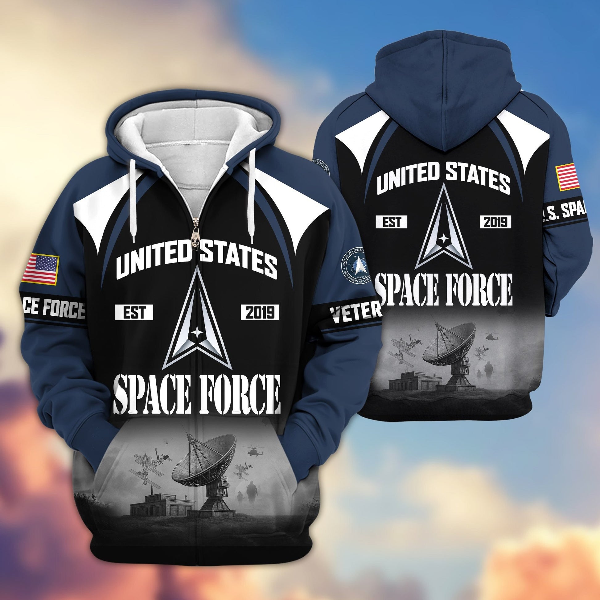 Premium US Veterans Zip Hoodie ATTN270822, Gifts For US Veterans, Gifts On Father's Day, Veterans Day.