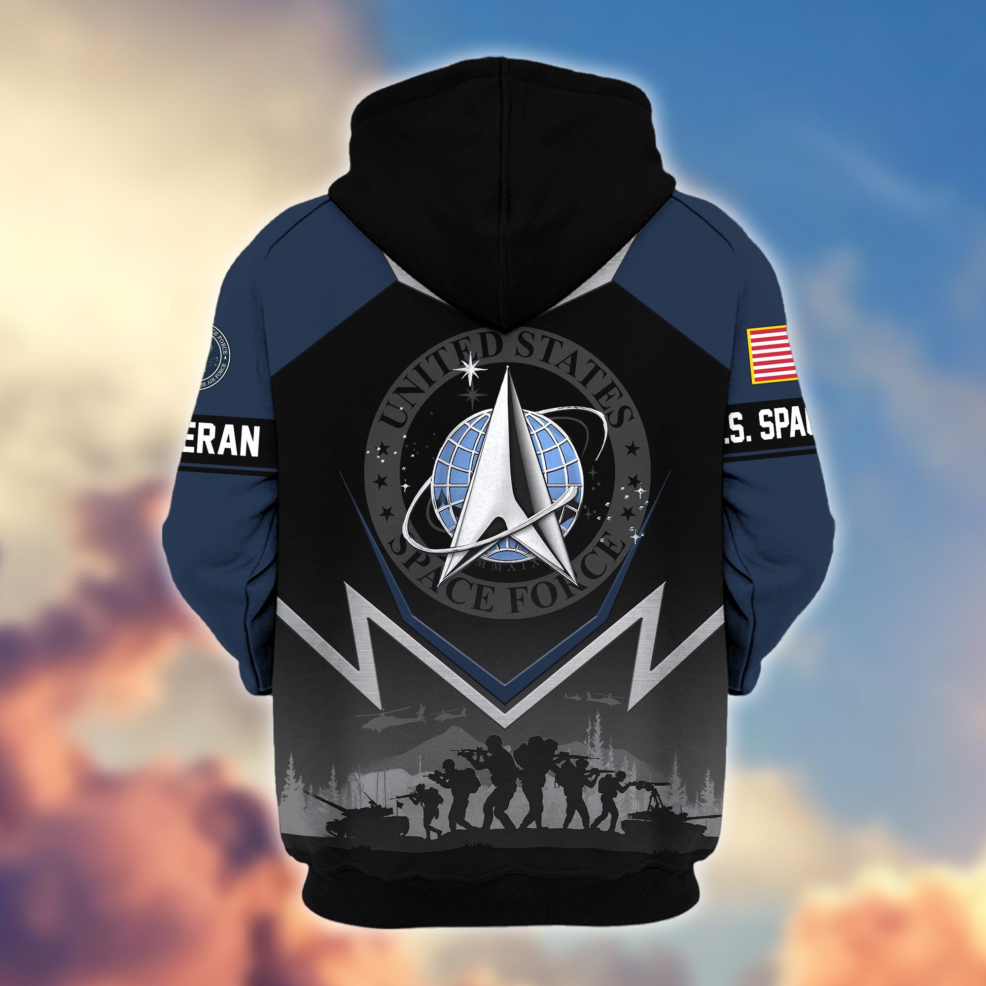 Premium US Veterans Zip Hoodie BPHN120911, Gifts For US Veterans, Gifts On Father's Day, Veterans Day.